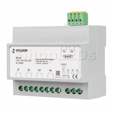 INTELLIGENT ARLIGHT Релейный модуль DALI-704-SW-DIN (BUS, 4х16A) (INTELLIGENT ARLIGHT, IP20 Пластик, 3 года)